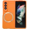 Custodia magnetica per Samsung Galaxy Z Fold4 Skin Feel MagSafe (arancione)