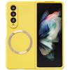 Custodia magnetica per Samsung Galaxy Z Fold4 Skin Feel MagSafe (gialla)