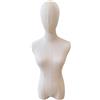 Busto Donna Rivestito in Tessuto Elegante Espositore a Mezzo Busto