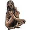 Italfama Statua Moderna Di Donna Nuda Seduta In Resina Bronzo 12Cm Italia