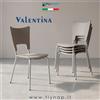 SEDIA SEDIE BAR CASA RISTORANTE VALENTINA IMPILABILE TORTORA Alluminio