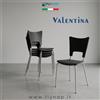 SEDIA SEDIE BAR CASA RISTORANTE VALENTINA IMPILABILE NERO Alluminio