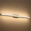 Klighten Lampada Specchio Bagno 20W 90cm Bianco Caldo 3000K, Color Cromo | Allum