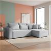 Tezeta Divano angolare Emily con funzione letto con contenitore e penisola reversibile