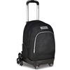 Seven Trolley Scuola Comby 8 ruote MADE OF STARS, Nero, Effetto brillantini