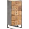 vidaXL Cassettiera 45x30x100 cm in Legno Massello di Recupero