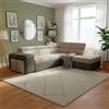 Tezeta Divano letto angolare Sophie con penisola destra con pouf contenitore e 2 pouf e
