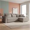 Tezeta Divano angolare Emily con funzione letto easy open con contenitore e penisola re