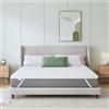 Novilla Topper Matrimoniale Memory Foam 140x190x7,5cm, Copertura Lavabile | Si a