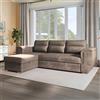 EFFEZETA ITALIA Divano angolare Kendall II con letto estraibile e penisola contenitore reversibi