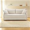 EFFEZETA ITALIA Divano letto Ghide con contenitore colore panna 217x86x95 cm.