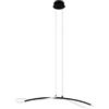 Eglo LED lampada a sospensione Egidonella, lampada a sospensione a 1 | fiamma, lampada da tavolo in acciaio e plastica, lampada da pranzo nera e bianca, lampada da soggiorno sospesa, L 90 cm