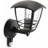 Philips LED Lampada da Parete Creek per Esterno, Lanterna Up con Sensore, Allumi