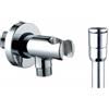 BOSSINI Supporto Doccia con Arresto Acqua + Flessibile Ottone Bossi Cromo