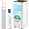 SereneLife Condizionatore Portatile 7000 BTU, Climatizzatore Portatile con Raffreddamento, Deumidificatore e Ventilatore, Pinguino Condizionatore, 28 m², Timer 24h, 54 dB, Casa, Ufficio e Scuola