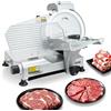 VEVOR Affettatrice Elettrica per Carne Commerciale da 320 W con Lama da 25 cm, Affettatrice con Spessore Regolabile da 0 a 10 mm, per Carne Congelata, Prosciutto, Bistecca di Prima Qualità