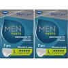 MoliCare Premium MEN PANTS, mutandine assorbenti specifiche per incontinenza maschile, protezione discreta, 5 gocce, taglia L, 7 pezzi (Confezione da 2)