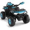 GarveeHome Quad elettrico fuoristrada, veicoli elettrici per bambini, 12 V, ATV per bambini da 3 a 8 anni, 2 motori, telecomando per genitori, LED, musica, Bluetooth, USB, 95 x 56 x 55 cm