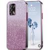 PanXCase Glitter Cover per Oppo A74 4G - Custodia Trasparente Bling Disegni Eleg
