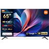 XIAOMI TV A Pro 65, 65 pollici (165 cm), 4K UHD QLED, Smart TV, Google TV, Triple Tuner DVB-C/S/S2/T/T2,HDR10+, Modalità Game Boost 120Hz, MEMC, Controllo Vocale, 2GB+8GB, Apple Airplay & Google Cast