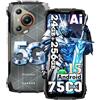 Blackview BL7000 AI Android 15 Téléphone Portable Incassable 2025, 24Go+256Go/2To Telephone 5G,6.78 FHD+,50MP AI Caméra, 7500mAh Smartphone Incassable Etanche, 4G&5G,NFC,OTG,GPS,2 Ans Garantie, Noir