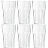 mikken Viva Haushaltswaren - 6 Bicchieri da longdrink, in policarbonato Trasparente, Circa 400 ml, impilabili