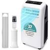SereneLife Condizionatore Portatile, 3-in-1, Deumidificatore, Ventilatore, Telecomando, Kit Scarico Finestra, 12,000 BTU, Classe A