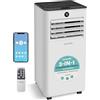 SereneLife Condizionatore Portatile 9000 BTU, Climatizzatore Portatile WiFi con Telecomando, Kit Finestra, Deumidificatore e Ventilatore, Pinguino Condizionatore Compatto per Casa, Ufficio e Scuola