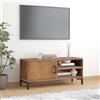 vidaXL Mobile TV Marrone 90x30x40 cm in Legno Massello di Pino