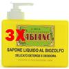 TABIANO 3 X TABIANO Sapone Liquido Mani al Biozolfo con Dispenser 250 ml