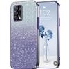 PanXCase Glitter Cover per Oppo A74 4G - Custodia Trasparente Bling Disegni Eleg