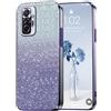 PanXCase Glitter Cover per Xiaomi Redmi Note 10 Pro 4G | Custodia Trasparente co