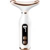 JADUFHU Dispositivo anti-rughe viso ricaricabile bianco - massaggiatore facciale elettrico con sollevamento EMS, caldo 45℃ & freddo 5℃, luce LED 7 colori, rassodamento viso, collo e doppia menta