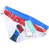 Sweaty Betty Pike Dive Donna Costume L Blu Rosso Stampa Stretch Slip Bikini