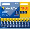 VARTA Pile AA 10+10 (20 pezzi) Longlife Power Alcaline 1,5V ideale per