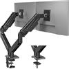 BONTEC Supporto Doppio Monitor da Scrivania Braccio Monitor Doppio a Gas per 2