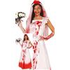FIESTAS GUIRCA Costume da sposa assassina donna - Abito da sposa sanguinosa e velo - Costumi di Halloween da donna, taglia L