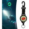 Porta torcia subacquea retrattile con cordino per fotocamera per snorkeling