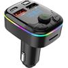 Trasmettitore FM Bluetooth per Auto Caricatore Rapido Type-C MP3