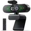 EMEET Nova 4K Webcam Doppia Telecamera per PC, Grandangolo e Teleobiettivo, Zoom