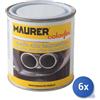 Maurer 6x SMALTO ANTIRUGGINE MAURER ALTE TEMPERATURE ML 250 NERO SATINATO