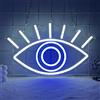 Yuogdhsia Insegna Luminosa Evil Eye Neon,Lampada LED Occhio di Nazar Dimmabile con Festa i