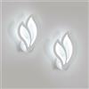 Senqiu 2 Pezzi Lampada da Parete LED Interno, 13W 6500K Bianco Freddo | Applique da Par