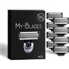 My-Blades® Lamette compatibile con Gillette Mach3, Plastic Neutral, 8 lamette di