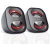 Hama Sonic Mobil 183 Notebook Speaker, black/red USB3.0 3.5 mm Jack, 3 Watt Ac