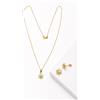 Oro 18kt Set Collana 45cm e Orecchini Punto Luce Fiore Di Loto Oro 18KT 750% List. 575€