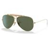 Ray-Ban Ray Ban 3138 Shooter Tom Gun 58 W3401 - Occhiali da Sole - Oro/Verde G15
