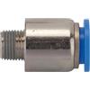 RIEGLER Raccordo a vite dritto, serie blu, rotondo, R 3/8 a., per tubo esterno Ø 16 mm, pressione di lavoro max. 15 bar, plastica/MS vern.