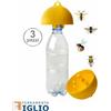 KILLA Trappola Esca Ecologica per Insetti Zanzare Mosche Vespe Tappi da Giardino 3pz