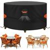 Kovshuiwe Ø135x80cm Telo Copritavolo Tavolo da Esterno Rotondo,Copertura per Tav